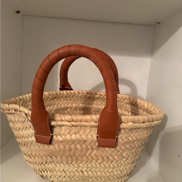 Authentic CHLOE Rafia Brown Woven Tote Bag - Picture 5 of 8